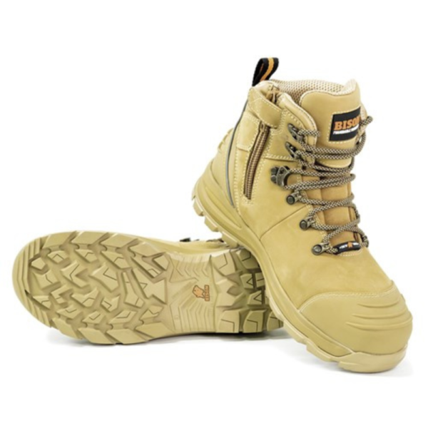 Bison ZT Side Lace Up Safety Boot Black