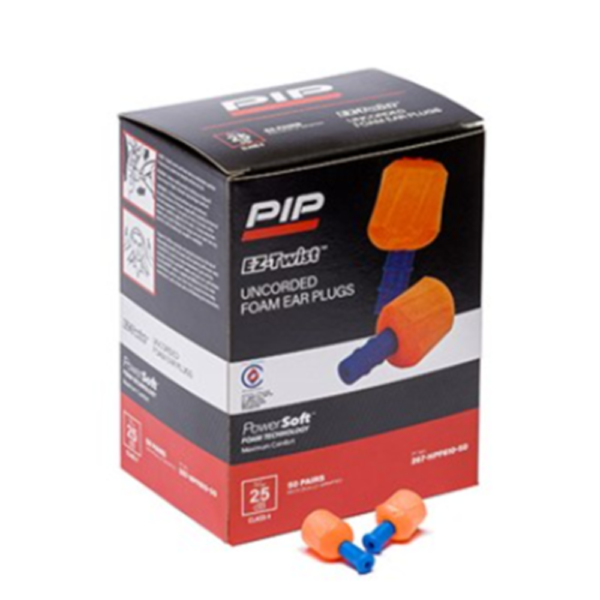EZ Twist 50 Pack Uncorded Foam Disposable Earplugs